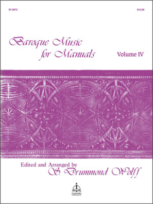 Book cover for Baroque Music for Manuals, Vol. IV