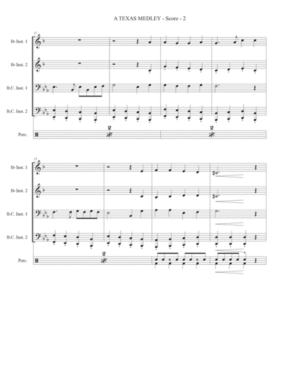 A Medley of Texas Songs for Brass Ensemble (Beginner Level) image number null