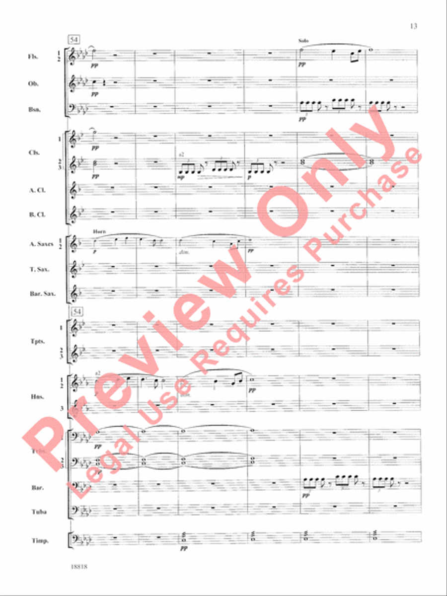 Symphony No. 9 New World, Finale Concert Band scores gallery preview page 14