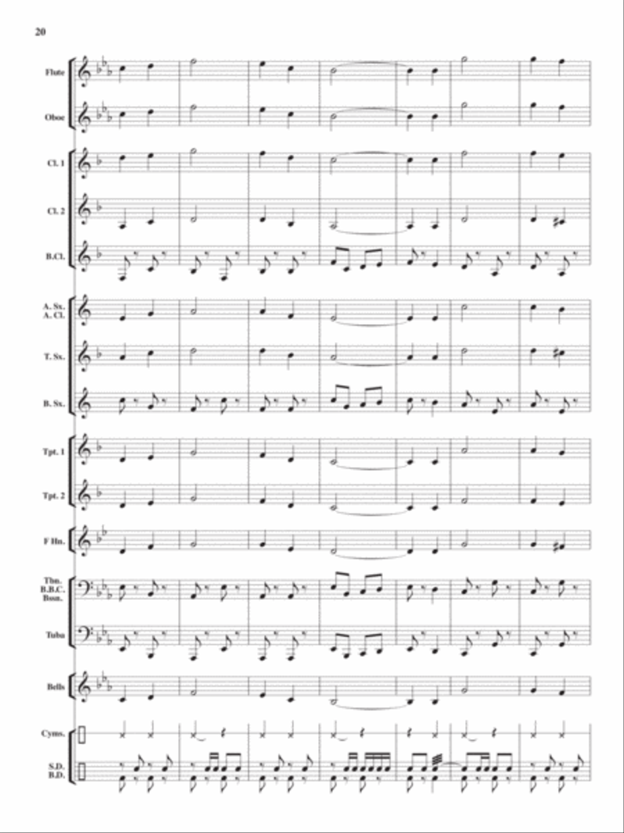 Heroes On Parade Concert Band scores gallery preview page 19