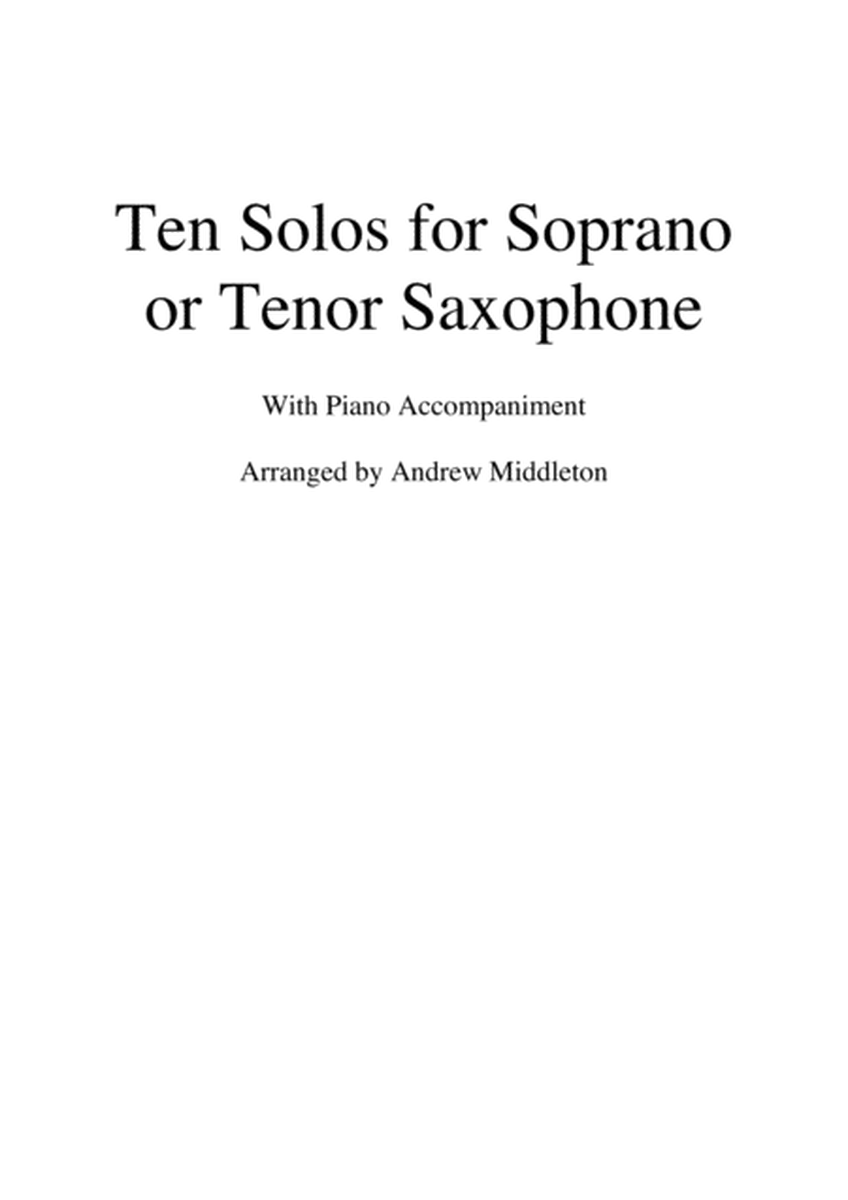 Ten Romantic Solos for Tenor Saxophone and Piano image number null