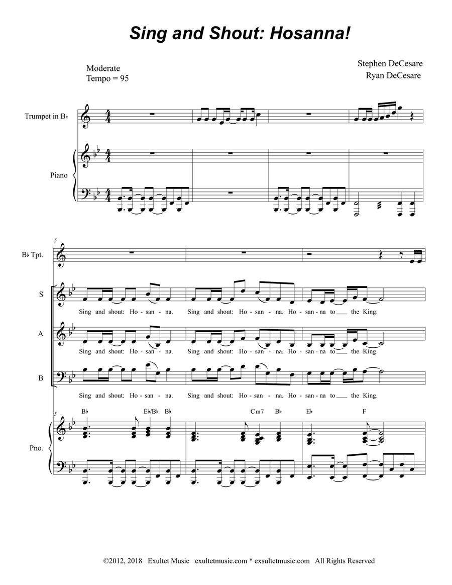 Sing and Shout: Hosanna! Sing and Shout: Hosanna! 4-Part scores gallery preview page 2