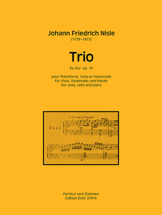 Book cover for Trio für Viola, Violoncello und Klavier Es-Dur op. 14