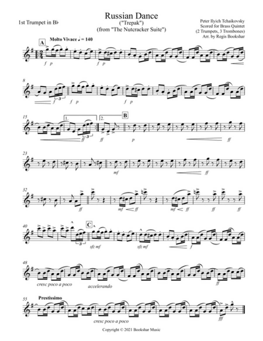 Russian Dance ("Trepak") (from "The Nutcracker Suite") (F) (Brass Quintet - 2 Trp, 3 Trb)