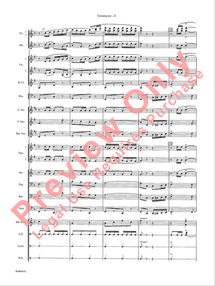 Rolling Thunder (Concert March) Concert Band scores gallery preview page 9