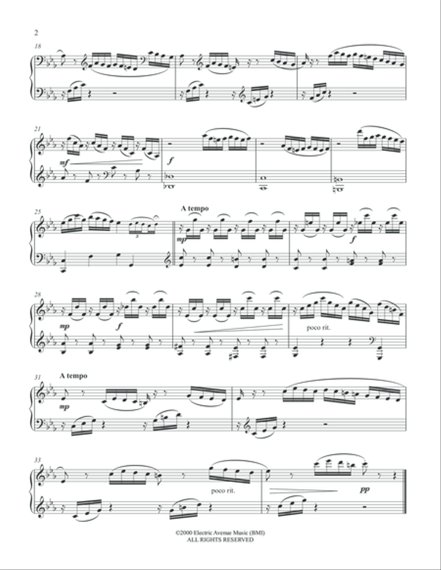Solfeggietto (CPE Bach) 2-Piano Version (Jeffrey Reid Baker) 2nd Piano Piano scores gallery preview page 3