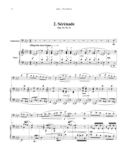 Two Pieces for Euphonium & Piano
