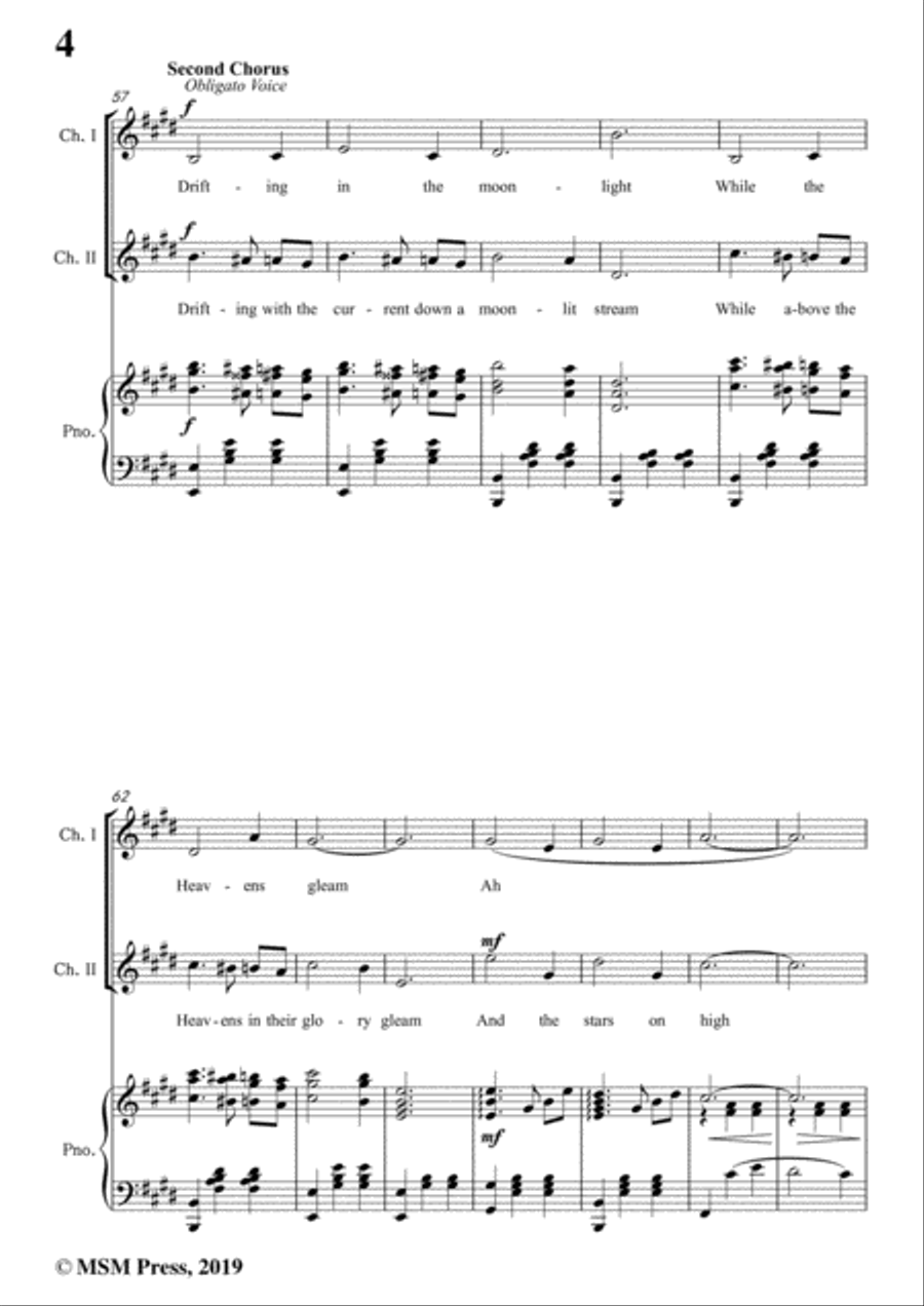 Mary Earl-Beautiful Ohio,in E Major,for Voice and Piano Voice Solo scores gallery preview page 6