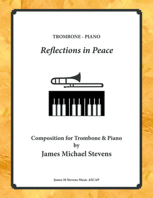 Book cover for Reflections in Peace - Trombone & Piano