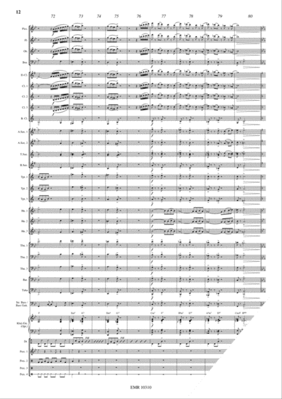 Sentimental Bossa Sentimental Bossa Concert Band scores gallery preview page 13