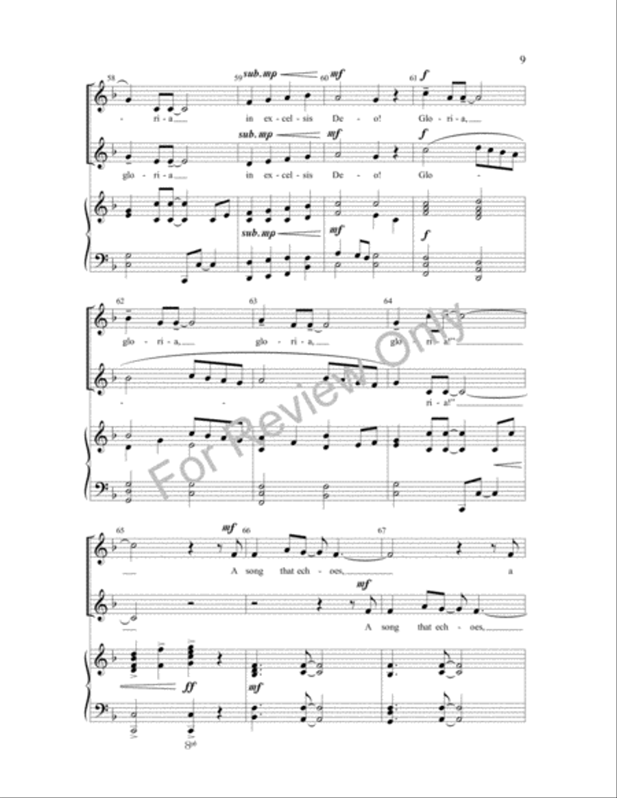 Hear the Angels, Hear Them Sing SA scores gallery preview page 9