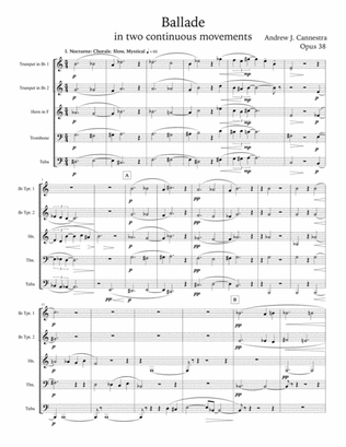 Andrew Cannestra - Ballade for Brass Quintet