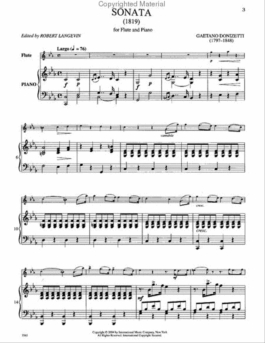 Sonata (1819) Flute Solo scores gallery preview page 2