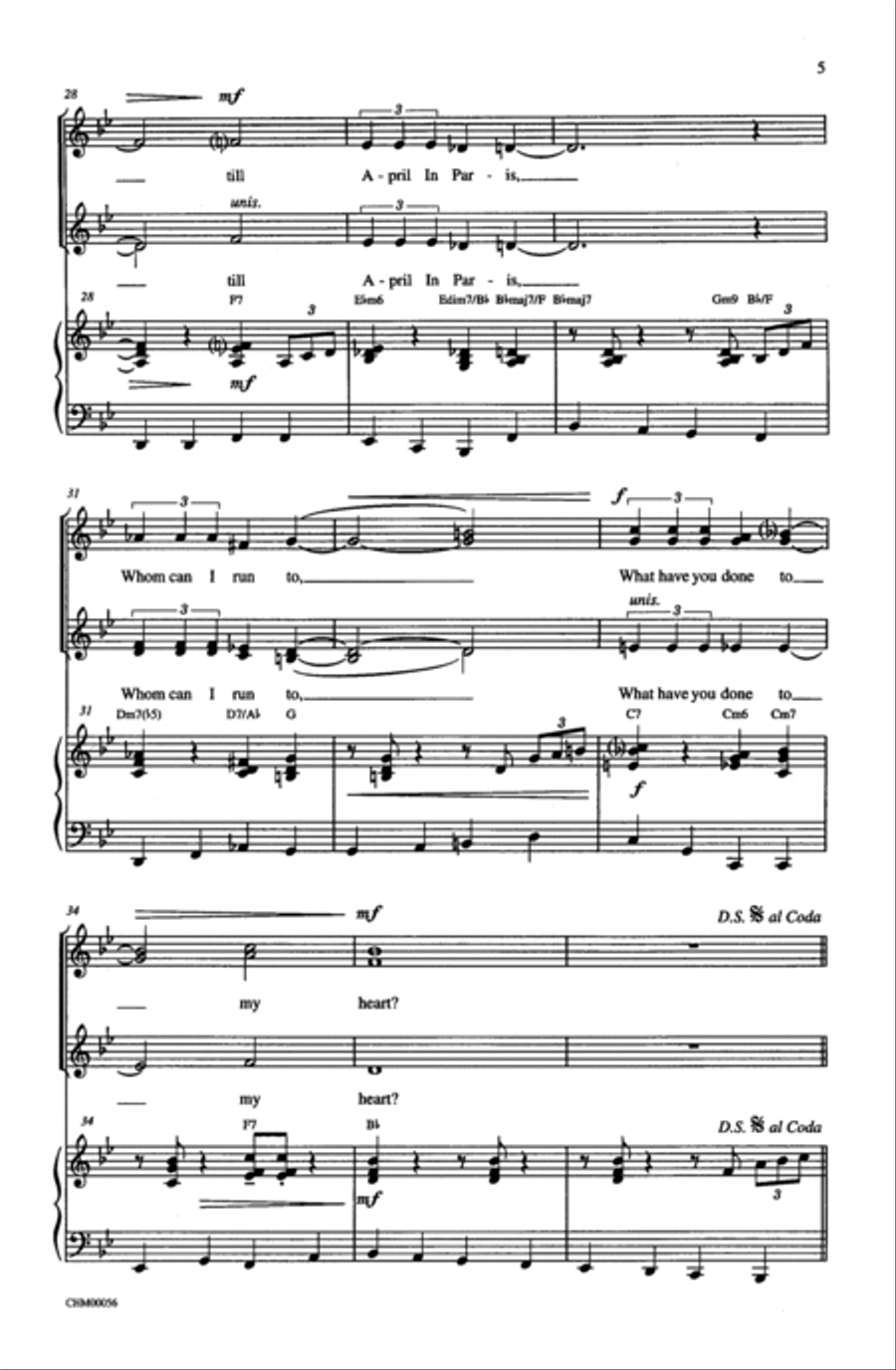 April in Paris Choir scores gallery preview page 4