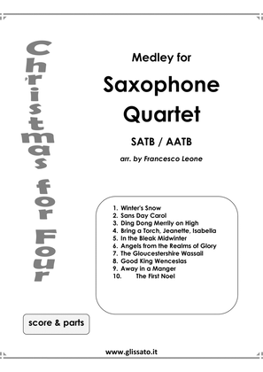 Book cover for Christmas for four - Medley for Sax Quartet satb/aatb (score & parts)