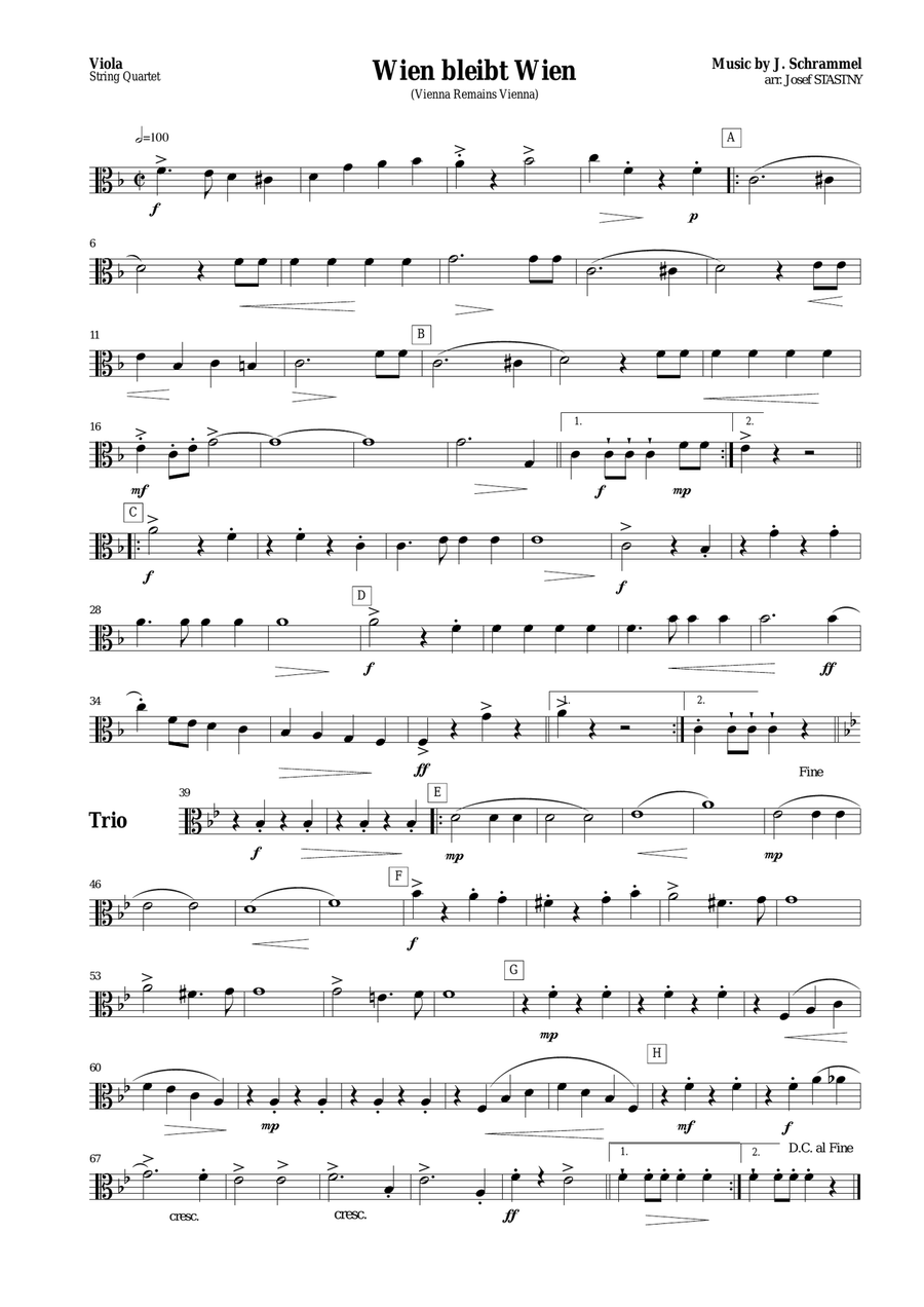 Wien bleibt Wien String Quartet scores gallery preview page 3