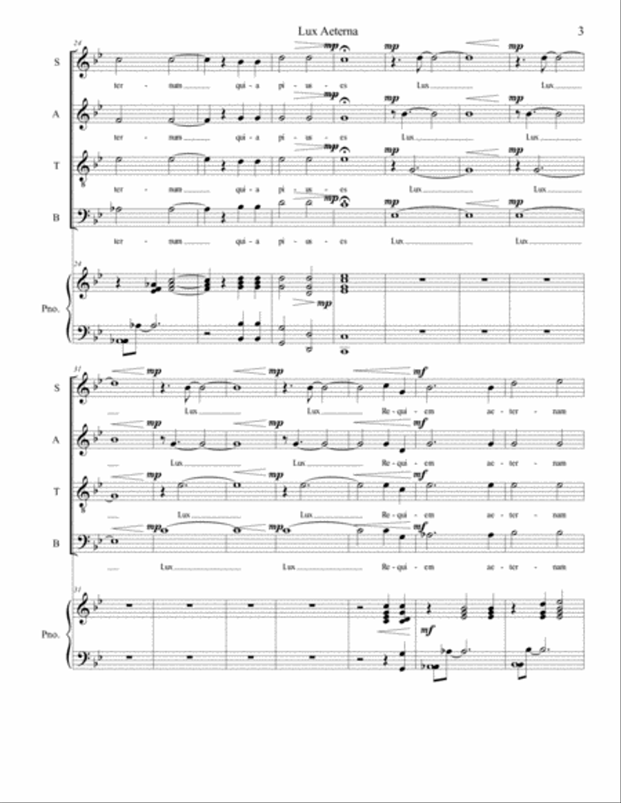 Lux Aeterna 4-Part scores gallery preview page 3