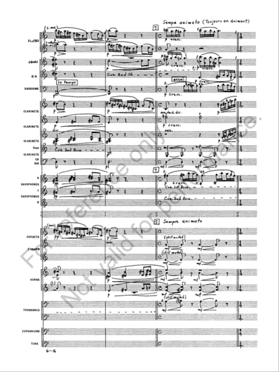 Prelude to the Afternoon of a Faun Concert Band scores gallery preview page 18