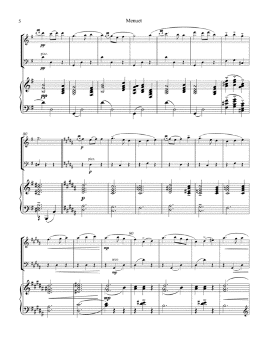 Menuet from Le tombeau de Couperin for piano trio Piano Trio scores gallery preview page 6