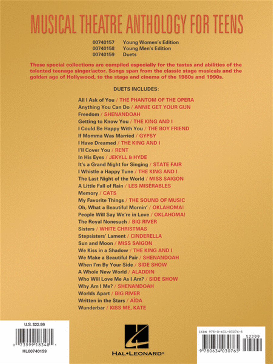 Musical Theatre Anthology for Teens Voice scores gallery preview page 5