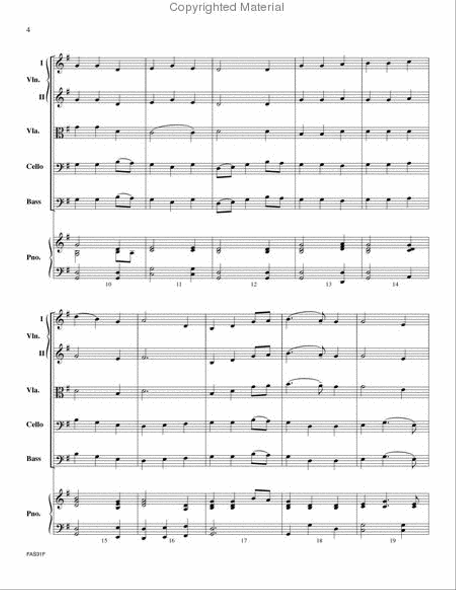 <br>Sheet music extract