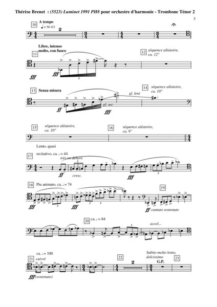 Thérèse Brenet: (5523) Luminet 1991 PH8 for concert band, trombone 2 part