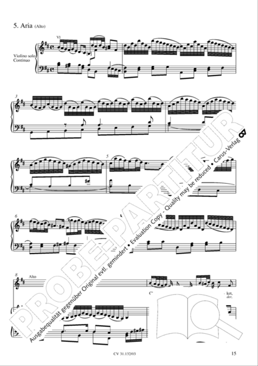 Prepare ye the highway of the Lord (Bereitet die Wege, bereitet die Bahn) 4-Part scores gallery preview page 16