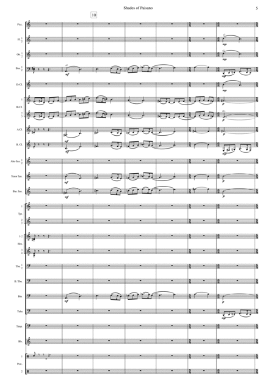 Shades of Paisano Concert Band scores gallery preview page 5