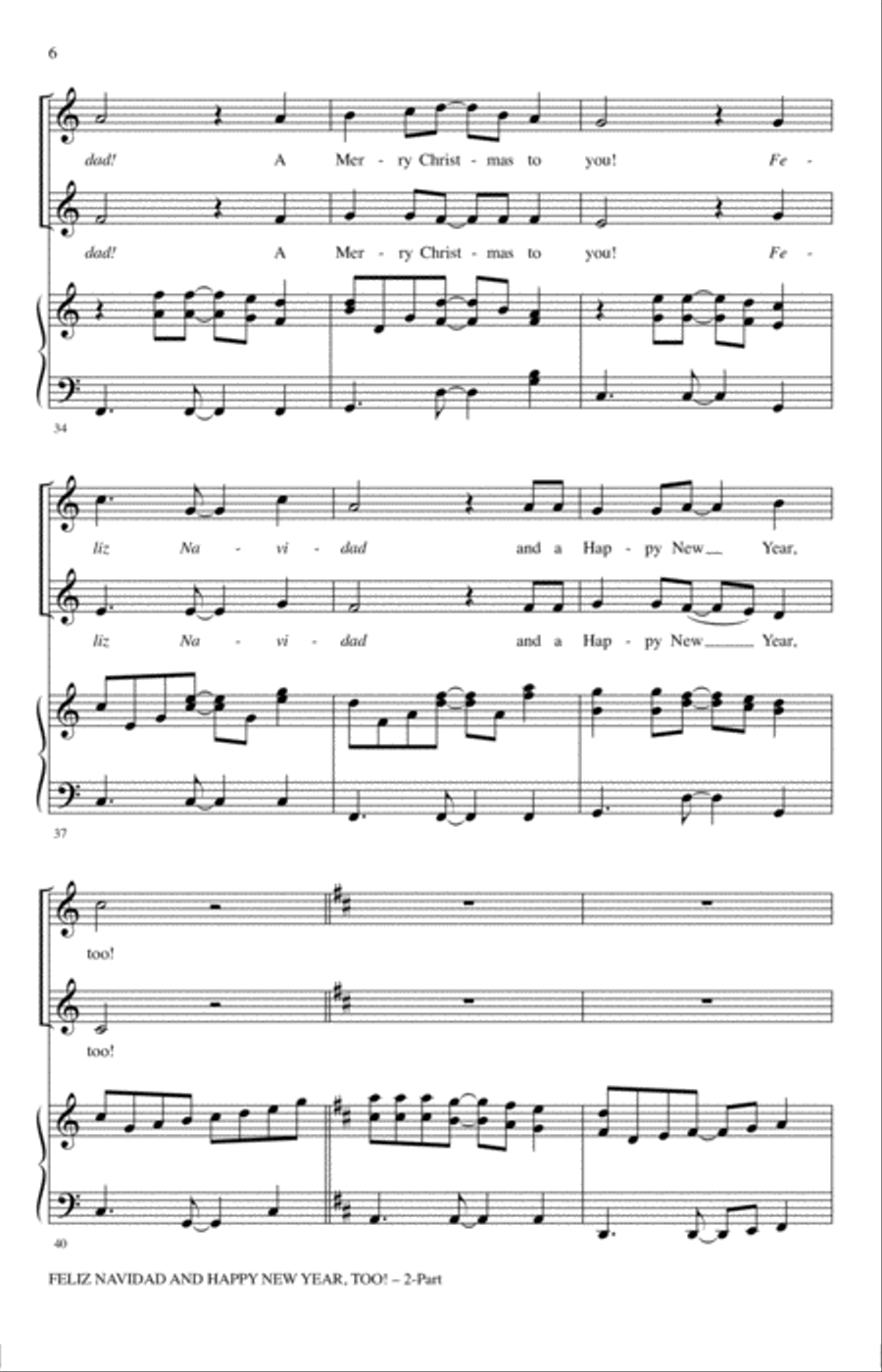 Feliz Navidad And Happy New Year, Too! 2-Part scores gallery preview page 5