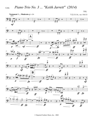 Piano Trio No. 3 ... Keith Jarrett (2014) cello part