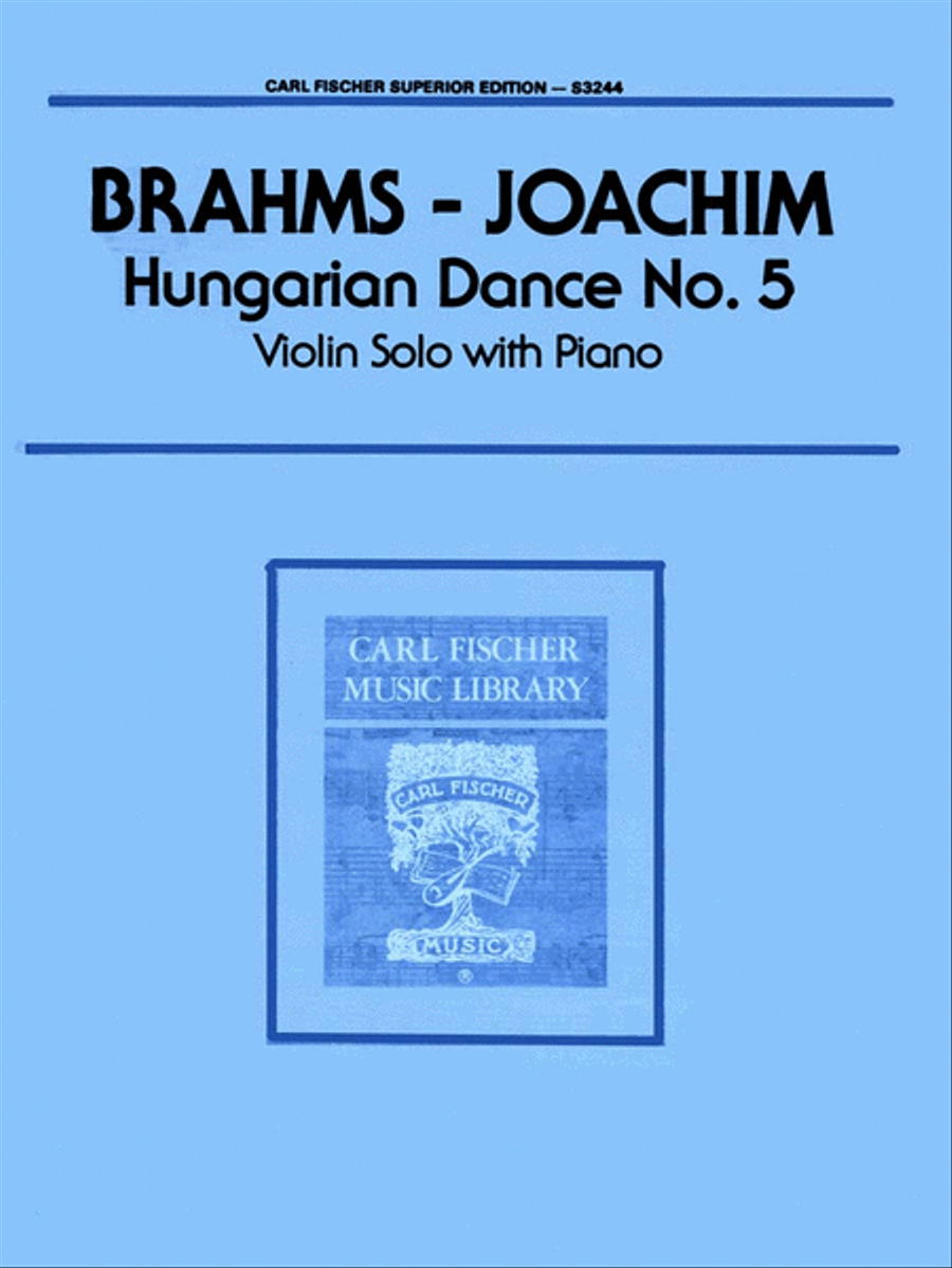 Hungarian Dance No. 5 Violin Solo scores gallery preview page 1