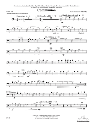 Communion: (wp) 2nd B-flat Trombone B.C.