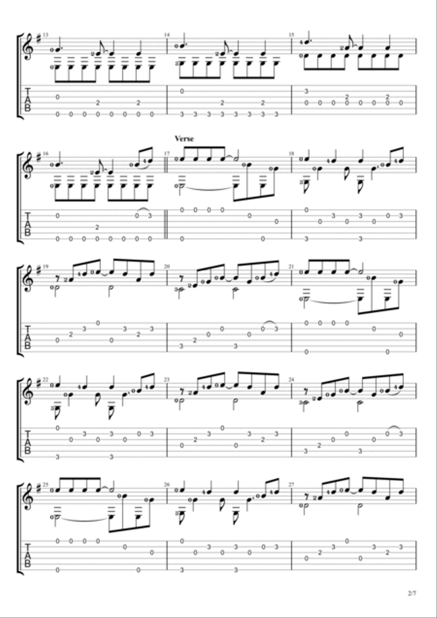 New Divide Guitar Tablature scores gallery preview page 2