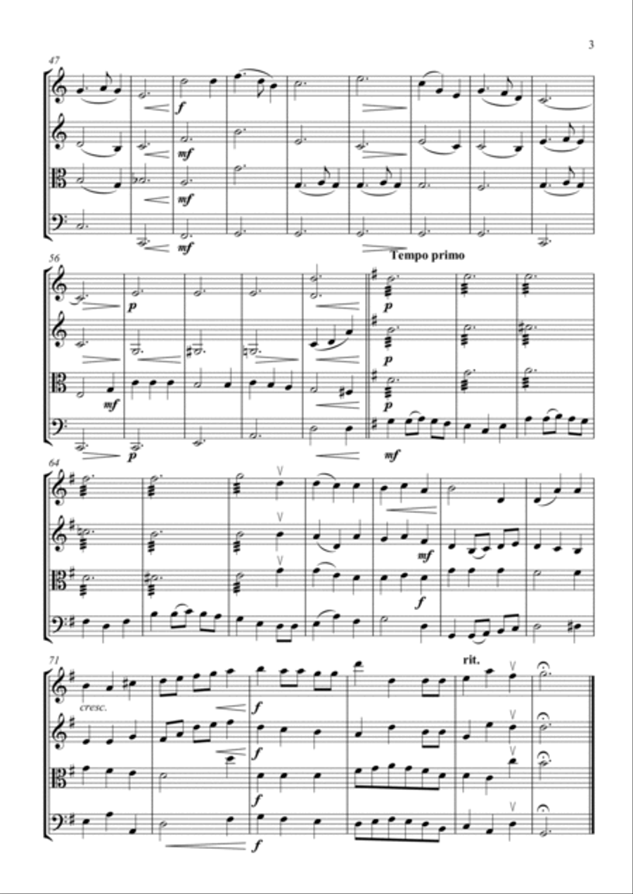 String Quartet Christmas Medley String Quartet scores gallery preview page 3