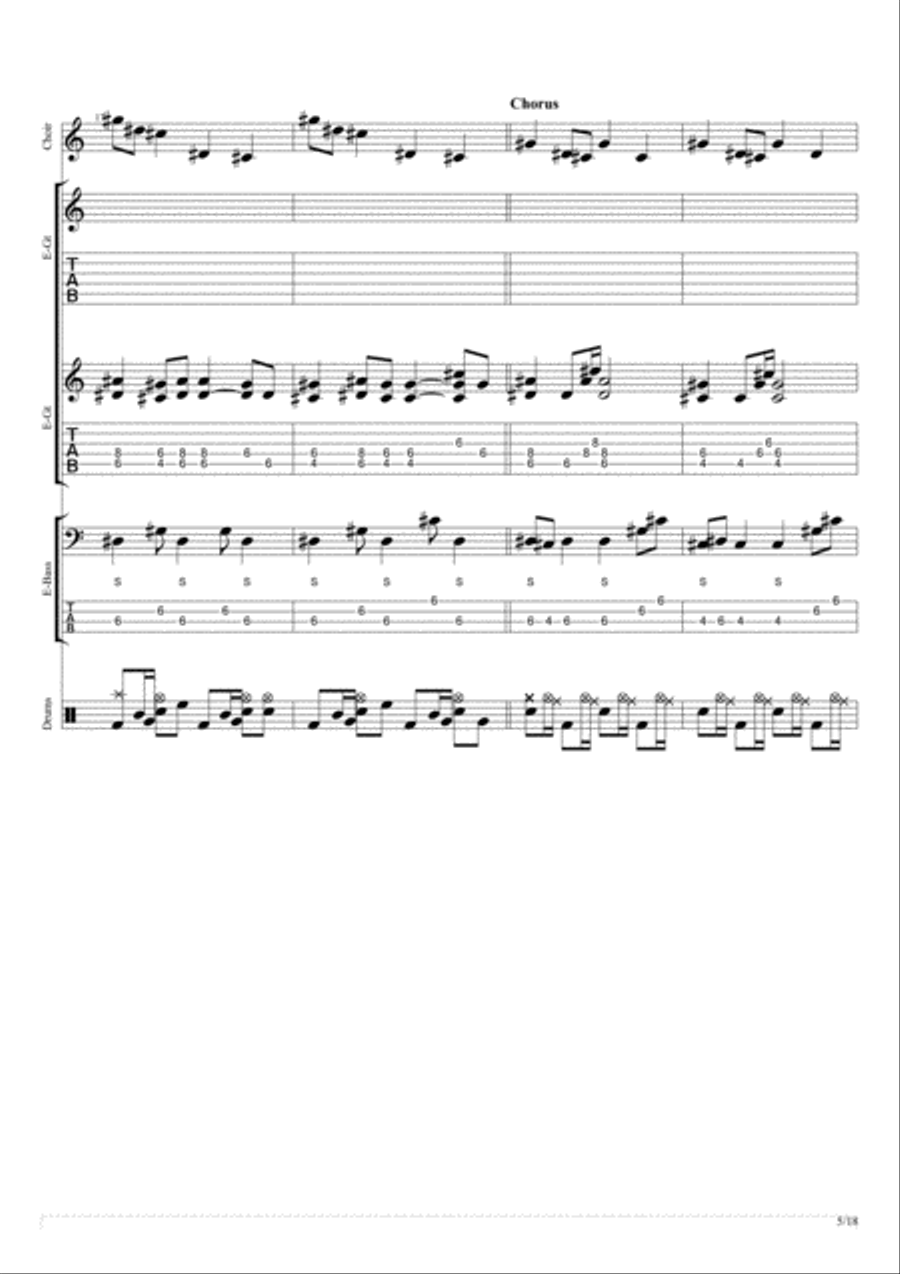 Hard Rock in G# Hard Rock in G# Choir scores gallery preview page 5