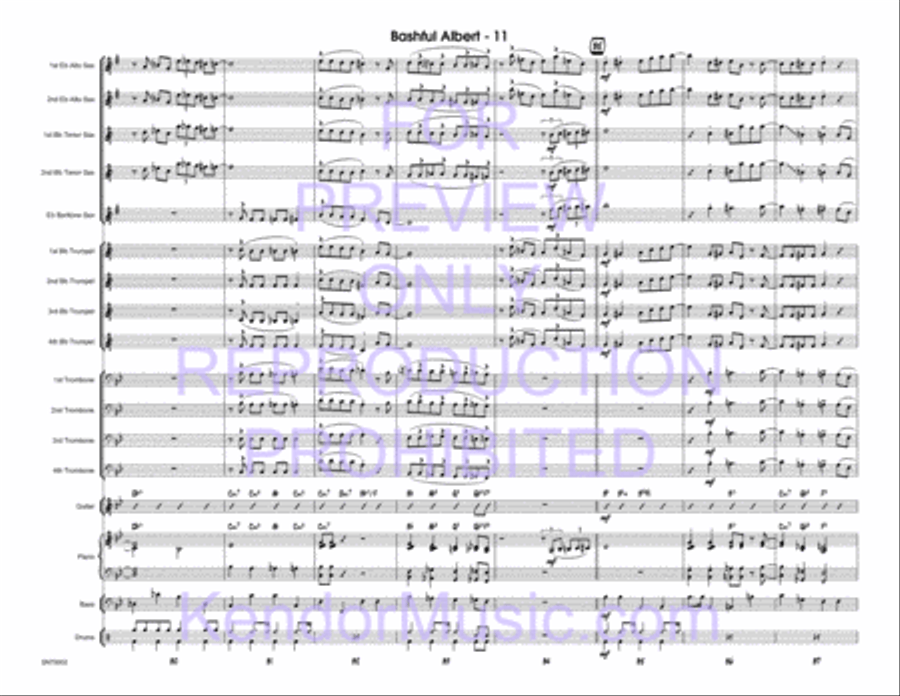 Bashful Albert Bashful Albert Jazz Ensemble scores gallery preview page 12