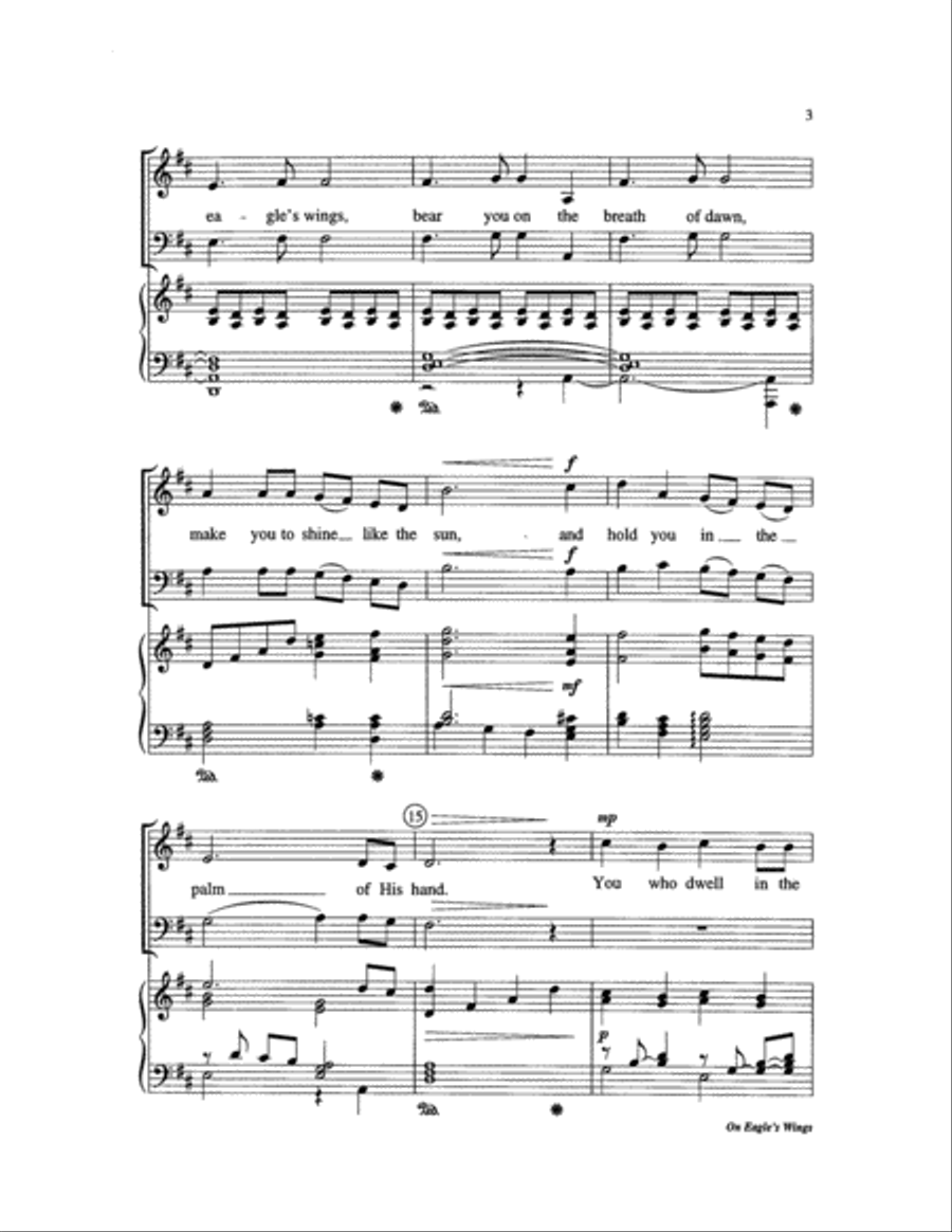 On Eagle's Wings Choir scores gallery preview page 3