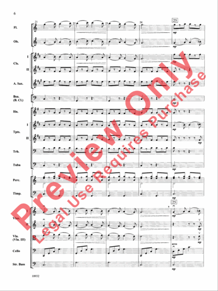 Barcarolle (from The Tales of Hoffman) Full Orchestra scores gallery preview page 7
