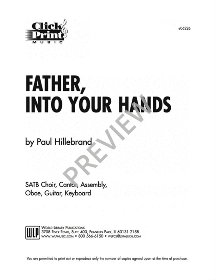 Father into Your Hands Father into Your Hands 4-Part scores gallery preview page 8