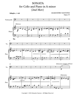 "Sonata for Cello and Piano in A minor, Opus 37" (2nd Movement) by ALEJANDRO SANTOYO