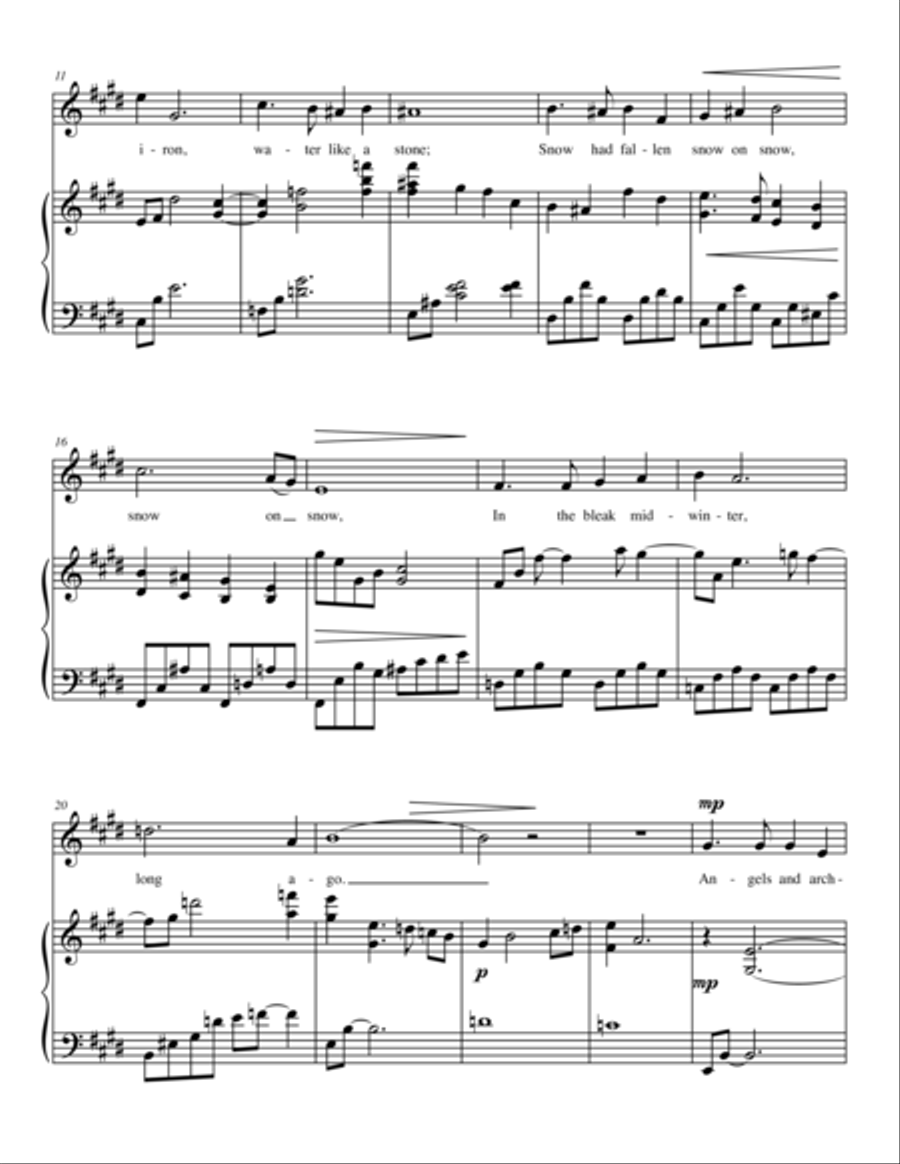 In The Bleak Midwinter Alto Voice scores gallery preview page 2