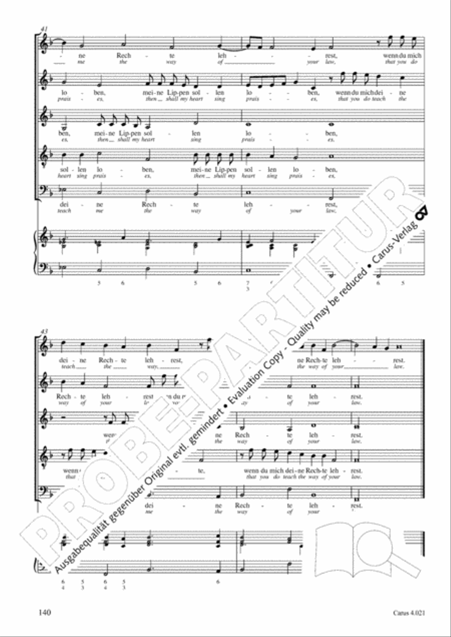 Schein: Israelsbrunnlein. Fontana d'Israel. Complete edition Choir scores gallery preview page 147
