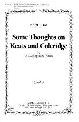 Some Thoughts On Keats and Coleridge