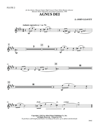 Agnus Dei: 2nd Flute