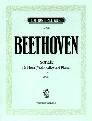 Book cover for Sonata in F major Op. 17
