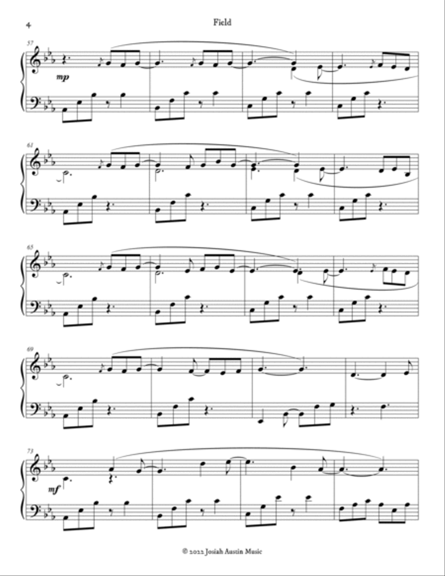 Field Piano Solo scores gallery preview page 5