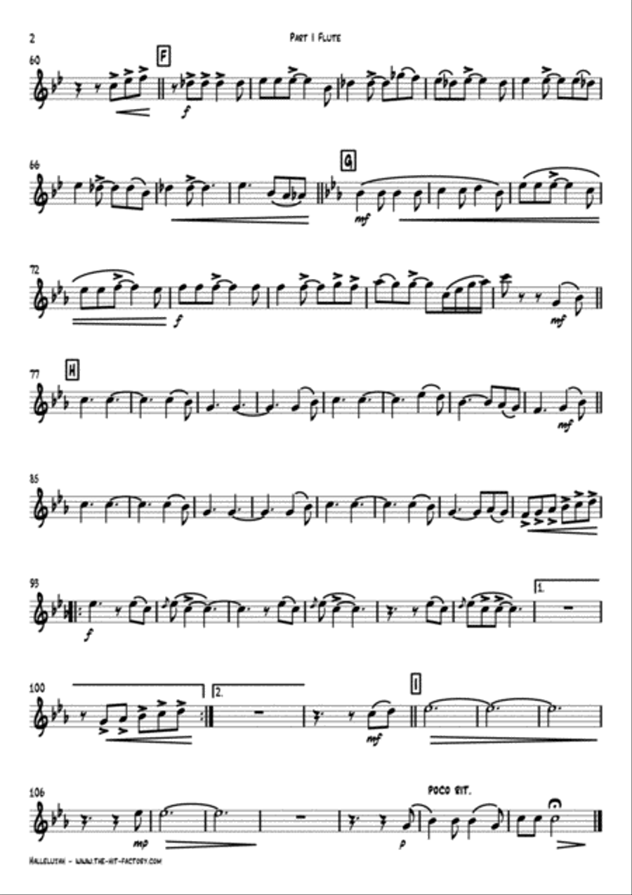 Hallelujah Woodwind Trio scores gallery preview page 6