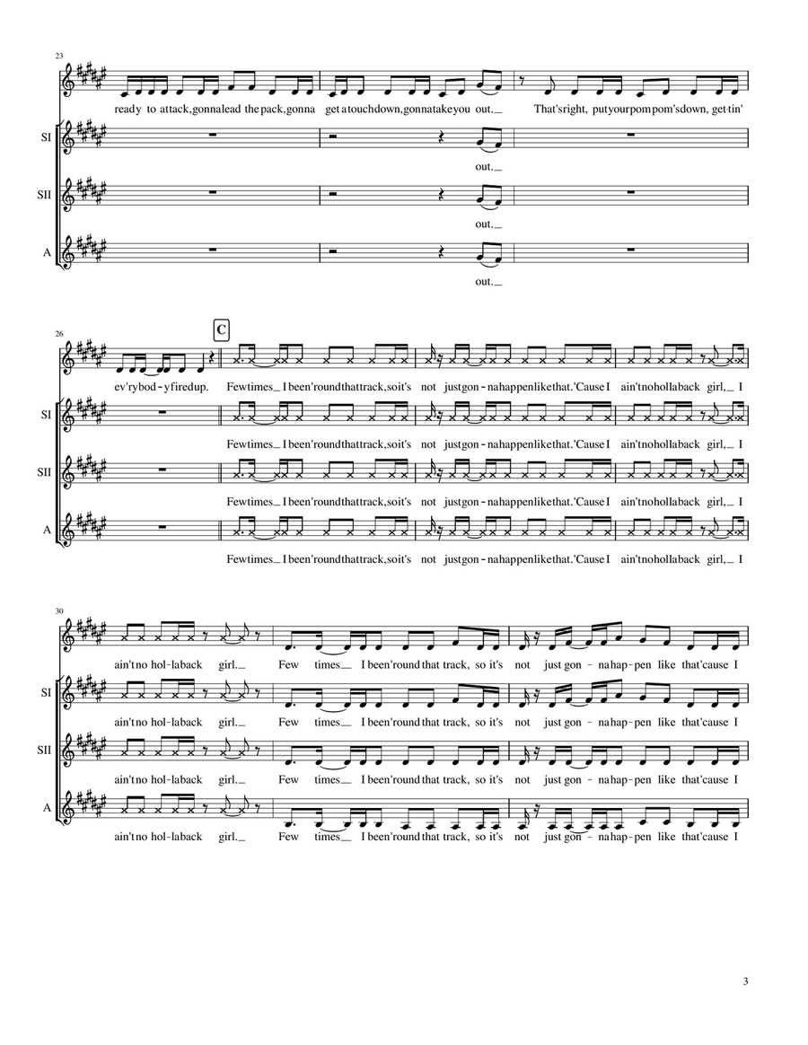 Hollaback Girl Hollaback Girl SSA scores gallery preview page 3