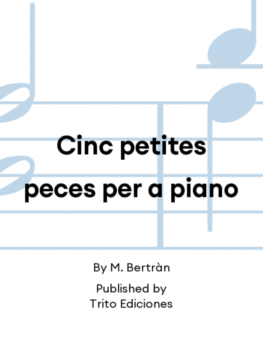 Cinc petites peces per a piano Piano Solo scores gallery preview page 1