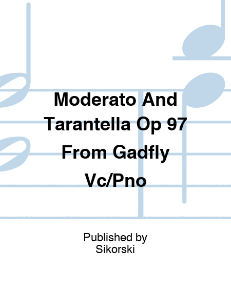 Moderato And Tarantella Op 97 From Gadfly Vc/Pno